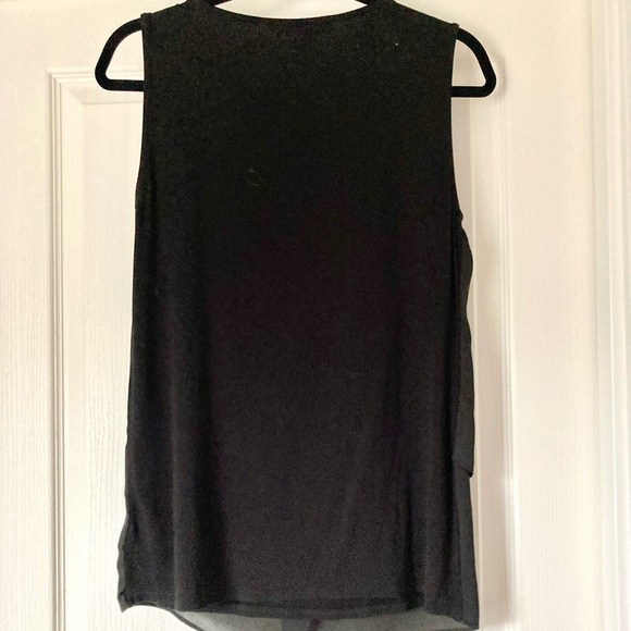 Grace Elements Sleeveless Top with Sheer Front Panels - Size M - Black - Picture 5 of 5